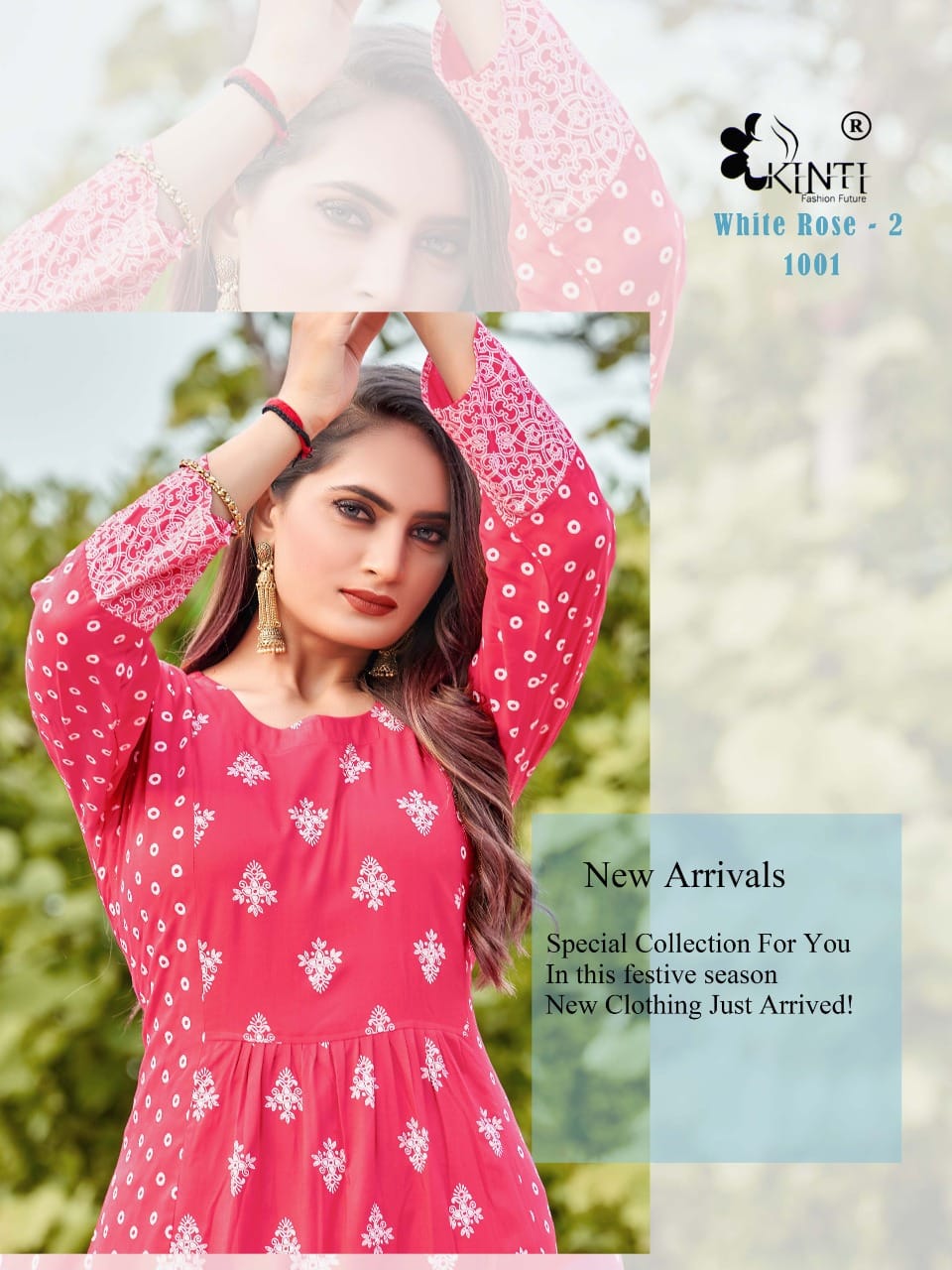 Kinti White Rose 1 Exclusive Wear Wholesale Kurti Collection